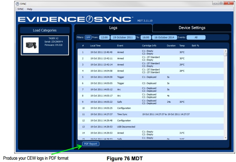 Working with device logs