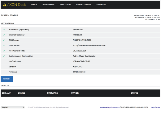 Registering a TASER 7 Dock