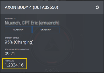 Change body camera settings - View XL AB3